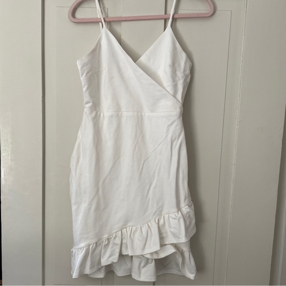 Lulu’s White Sealed With A Kiss Ruffled Bodycon Mini Dress - Picture 13 of 16